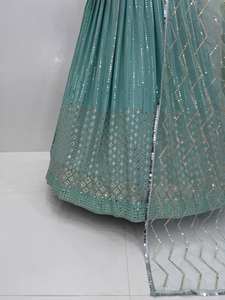 Exportateur indien de robes de mariée et de tenues de fête en georgette brodée, disponible à un prix avantageux - Product Image 3