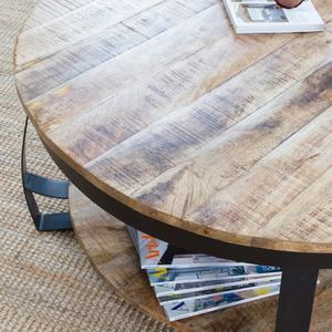 โต๊ะกาแฟวานดานา นิมบัส โนวา ทำจากโลหะและไม้มะม่วง - Product Image 4