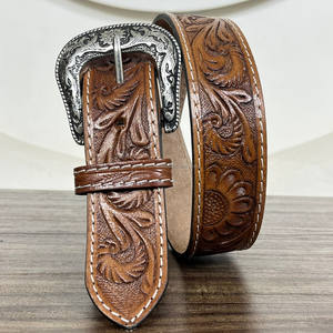 Cinturones de diseñador de Venta caliente marcas famosas moda mano Tooled cuero genuino diseñador Aleación de lujo Pin hebilla hombres y mujeres cinturones - Product Image 5