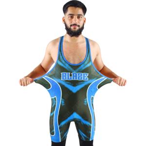 Blaze Fight Wear OEM Custom High Elastic Knitted Hombres Powerlifting Singlet Transpirable Secado rápido Ecológico Entrenamiento - Product Image 5