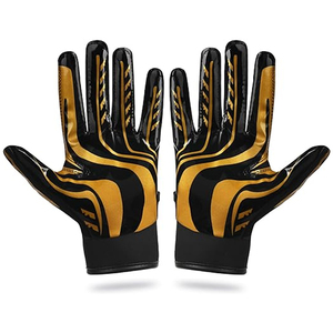 Gants de football américain sur mesure de haute qualité, vente en gros, confortables, en cuir, imperméables, couleur et logo personnalisables, pour l'extérieur - Product Image 2