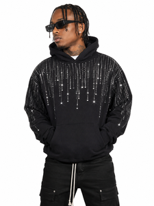 Pulls à capuche brodés pour hommes, en molleton de coton surdimensionné, personnalisables, style streetwear, vente en gros, fabrication sous marque privée - Product Image 5
