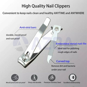 Wholesale Stainless Steel Nail Clippers Set Ultra Sharp Fingernail and Toenail <b>Cutter</b> Kit for Professional Grooming Care - Product Image 5
