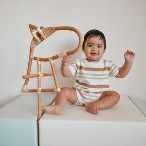 Jouets faits à la main en rotin pour enfants, bâton de tête de cheval, jouet pour petit enfant - Product Image 2