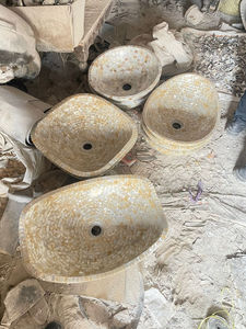 Lavabo de salle de bain en nacre, design unique, décoration de salle de bain, évier en pierre, coquille de mer unique en provenance d'Inde par FWE - Product Image 4