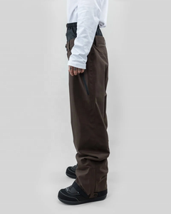 Pantalones de Nieve Anchos Marrones para Hombre, Pantalones de Esquí Rectos, Pantalones Casuales para Exteriores con Bolsillos, Pantalones de Esquí Holgados para Mujer - Product Image 3