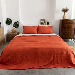 Juego de Ropa de Cama de Lino OEM ODM Premium de 4 Piezas: 2 Fundas de Almohada, Funda Nórdica, Sábana Ajustable, Tejido con Cierre de Botones - Product Image 4