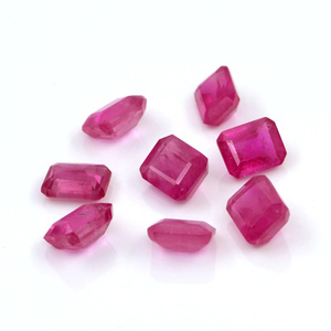 Rubis naturels de Bangkok, octogones calibrés 3x4mm, pierres précieuses de rubis naturelles facettées pour la fabrication de bijoux, prêtes à l'emploi - Product Image 5