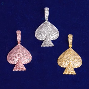 Colgante de espada de moissanita con incrustaciones de circonitas, chapado en oro, joyería de lujo para uso diario, collar con colgante, joyería hip hop para hombre - Product Image 5
