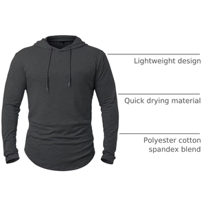 Sudadera con Capucha para Hombre, Gruesa, Oversize, para Levantamiento de Pesas, Personalizada, para Gimnasio, Fitness, Streetwear, de Forro Polar, para Hombre - Product Image 6