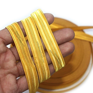 Paquete de 100 Metros de Cinta de Metal Dorada de 14 mm para Uniformes y Accesorios Ceremoniales - Product Image 1