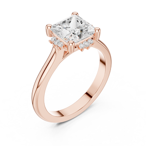Anillo de Compromiso de Oro de 14K con Diamantes Cultivados en Laboratorio para Mujer, Certificado IGI, Estilo Geométrico Clásico - Product Image 6