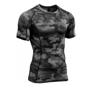 เสื้อยืดออกกำลังกายผู้ชาย แขนสั้น แห้งเร็ว ยืดหยุ่นสูง สำหรับฟิตเนส วิ่ง และกีฬา ขายส่ง - Product Image 3