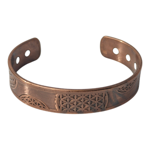 Modern Finished Floral Copper Magnetic <b>Bracelet</b> Eco-friendly Therapeutic <b>Healing</b> Jewelry Stress Relief Calm Mind Spiritual - Product Image 6