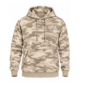 Sudadera con Capucha Beige Camuflaje para Hombre, Sudadera de Forro Polar con Estampado Personalizado, Bolsillo Canguro, Cordón Ajustable, Ropa Casual de Invierno - Product Image 1