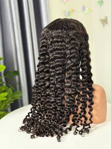 Perruque de luxe en cheveux humains bouclés, 100% cheveux vietnamiens, directement de l'usine, sans colle, cheveux bruts, perruques en dentelle HD - Product Image 1