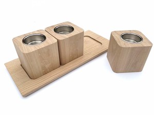 Premium Natural Wooden <b>Tea</b> Light <b>Stand</b> Natural Wood Candle Holder for Elegant Home Decoration Wholesale - Product Image 1
