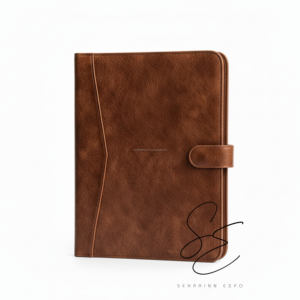 Genuine Leather <b>A4</b> Portfolio <b>Folder</b> Business Organizer Padfolio Snap Closure File Case Corporate Gift OEM Custom - Product Image 2