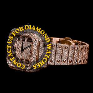 Reloj de Pulsera Personalizable con Caja Cuadrada, Completamente Adornado con Diamantes de Moissanita, Movimiento de Cuarzo, Estilo Hip Hop, Moda, Negocios, Calidad Estándar - Product Image 4