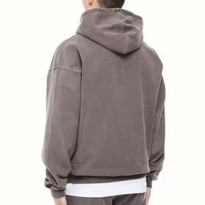 Sweat-shirt à capuche oversize en molleton épais 100 % coton pour homme, avec logo personnalisé, coupe décontractée - Product Image 6