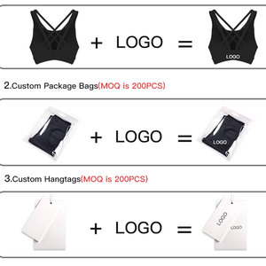 Soutien-gorge de sport réglable à dos croisé et rembourré : Soutien-gorge de course à maintien élevé avec coussinets non amovibles et tissu anti-transpiration - Product Image 3