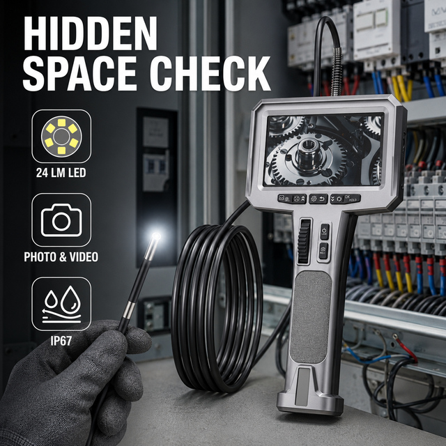 210° Articulating Endoscope Camera 3.9mm Industrial Borescope Visual Inspection Camera for Gearbox Repair Service