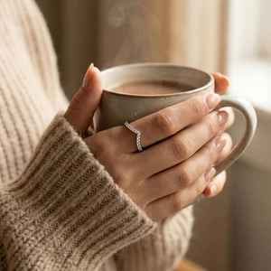 Zircon Rings 925 Sterling Silver Handmade Gemstone Ring Elegant Boho Jewelry Sparkling Statement Ring Gift For Women - Product Image 5