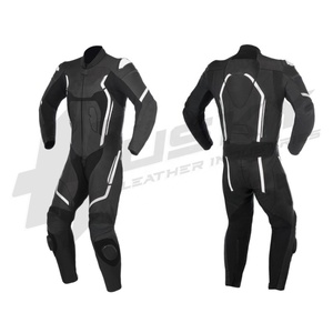 Combinaison Husky en cuir de vachette XL grande taille certifiée CE pour les industries du cuir combinaison de course moto automobile de haute qualité - Product Image 1