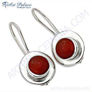 Famous Style Carelian Gemstone Silver <b>Fashion</b> <b>Earrings</b> - Product Image 1