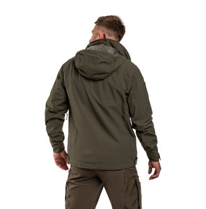 Veste softshell unisexe imperméable coupe-vent à capuche doublée polaire, respirante et confortable, mélange polyester/coton, automne - Product Image 3