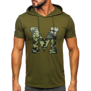 Fashionwear Men Hooded Short Sleeve T-Shirt Summer Casual Regular Fit Short Sleeve Tee Shirt Custom Size <b>hoodies</b> - Product Image 5