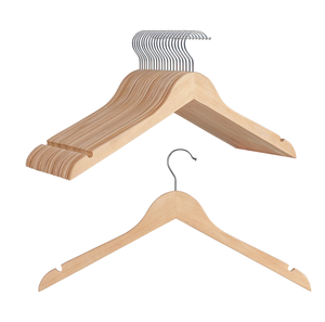 Cintre en bois écologique de qualité supérieure pour chambre à coucher, prix abordable avec logo personnalisé - Product Image 1