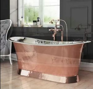 Bañera Independiente de Cobre, Bañera Metálica de Lujo Irregular para el Hogar y la Villa - Product Image 5