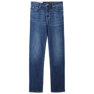 Jean en denim taille haute couleur bonbon, coupe ample, jambe large, longueur intégrale, délavage clair, style décontracté, automne - Product Image 2