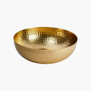 ชามทองเหลืองสไตล์โบราณ ชามเสิร์ฟอาหารแบบดั้งเดิมสำหรับโต๊ะอาหารในครัว ใช้เสิร์ฟของว่าง ผลไม้ ผลไม้อบแห้ง - Product Image 1