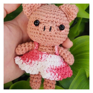 ตุ๊กตาสัตว์ถักโครเชต์ทำมือ ของเล่นตุ๊กตาไหมพรม ตุ๊กตาสัตว์ถักโครเชต์เวียดนาม ของขวัญแฮนด์เมดสำหรับงานเลี้ยงฉลองทารกแรกเกิด ของที่ระลึกคุณภาพสูงสุด - Product Image 4