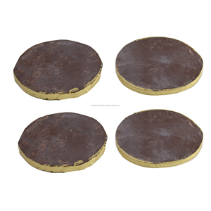<b>Agate</b> Slice <b>Coaster</b> With Gold Rim Semi-Precious Stone Design Pads for Home Decoration <b>Coasters</b> Set - Product Image 3