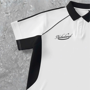 T-shirt polo oversize à épaules tombantes pour homme, impression personnalisée, style hip-hop, 100% coton, tissu à séchage rapide, unisexe, fabriqué par un fabricant de vêtements. - Product Image 3