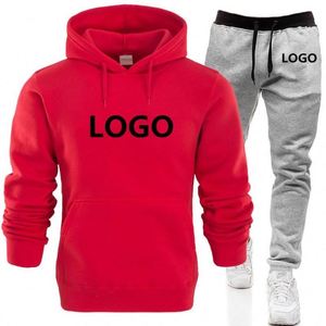 He She Wears Pink Hooded Sweatshirt Set Gray Joggers Full Sleeve Casual <b>Tracksuit</b> Unisex Adults Autumn Wear Breathable 100% - Product Image 5