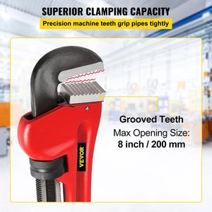 Chiave a Tubo Dritta da 51 Pollici con Manico in Ghisa Resistente e Gancio, Utensile Premium - Product Image 3