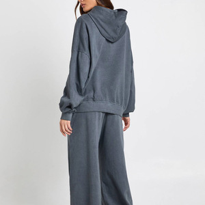 Servicio OEM: Conjunto de Sudadera con Capucha y Pantalones Deportivos Extra Grandes para Mujer, Venta al Por Mayor, Logotipo Personalizado, Felpa de Algodón, Informal, 2 Piezas, Ropa de Otoño - Product Image 4