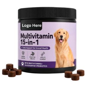 Probióticos y Masticables Multivitamínicos para Perros OEM, Marca Privada, Soporte Inmunológico, Salud Digestiva, Suplemento Vitamínico, Masticables Blandos para Mascotas - Product Image 1