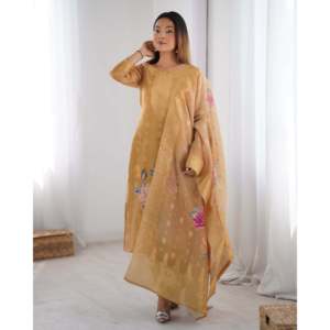 Hermoso conjunto de traje con estampado digital para mujer para fiestas - Product Image 3