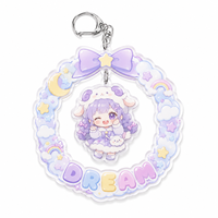 Ensemble pour couple, pendentif shaker suspendu en acrylique personnalisé, thème anime, pour anniversaire