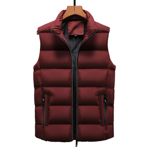 Custom Winter Fashion Stand Collar Thicken Cotton <b>Warm</b> Plain Winter Bubble Padded Sports Puffer Vest - Product Image 5