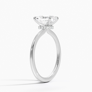 Anillo SOJ 05 Corte Radiante, Plata 925, Halo Secreto Pequeño con Diamantes y Baño de Rodio, Anillo de Boda con Moissanita de 2ct, Color D, VVS1, Certificado GRA - Product Image 2