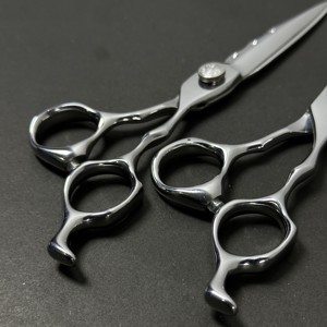 440c Professional Salon Right <b>Handed</b> Barber <b>Scissors</b> Stainless Steel Sharp Personalized Logo Printing High Quality Low Price - Product Image 5