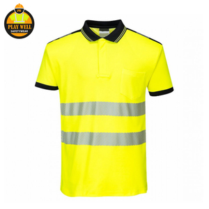 Wholesale Shorts Sleeve <b>Work</b> <b>Clothes</b> Hi Vis <b>Construction</b> Reflective Polo Shirt - Product Image 5