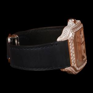 Expansive Moissanite Custom Diamond <b>Square</b> Dial Roman Numerals Silver Band Quartz Movement Fashion Hip Hop Unisex Jewelry - Product Image 5