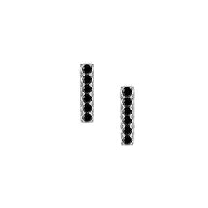 Pendientes de Barra Vertical de Moissanita Negra en Oro Sólido de 14k, Venta Directa de Fábrica, Joyería Geométrica Minimalista, Diseño Personalizado - Product Image 4